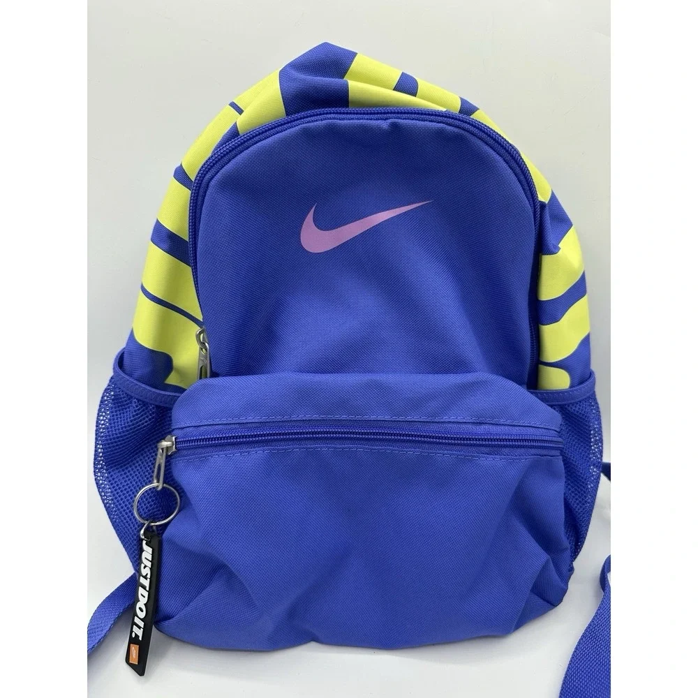 Nike Mini Backpack Blue Yellow Kids Youth Just Do It Small School Bag